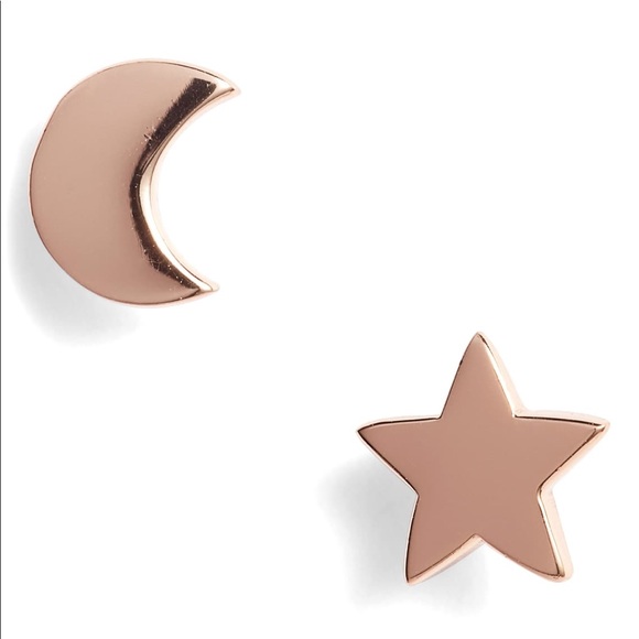 [argento vivo] • [moon & star stud earrings] - Picture 1 of 2